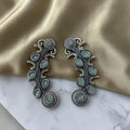 Mint Green German Silver Earcuff