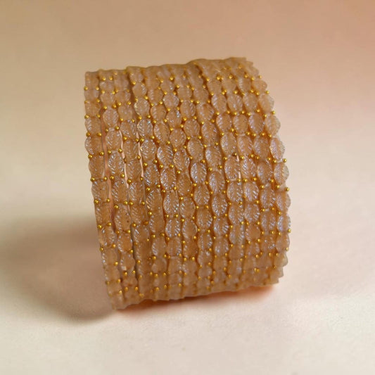 Leaf Drop Glass Bangle
