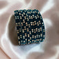 Velvet with Stone Glass Bangle