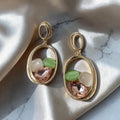 Metal With Stone Earring